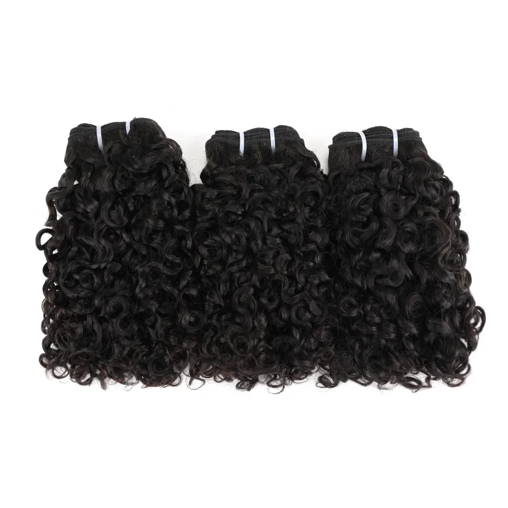 Maleisië 12A Kleine Spiralen Krullend Bundels Onverwerkte Kinky Krullend Menselijk Haar Pixie Krullen Weave Alleen Virgin Hair Extension Bundels