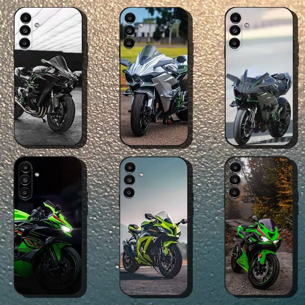 

Car Bike K-Kawasakis Phone Case For Samsung Galaxy A13,A21s,A22,A31,A32,A52,A53,A71,A80,Soft Black Shell