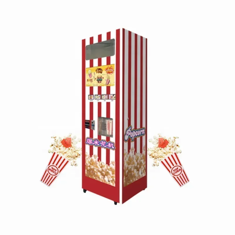 Beautiful Coin Operated Popcorn Vending Machine 2 Flavors Automatic Popcorn Vending Machine