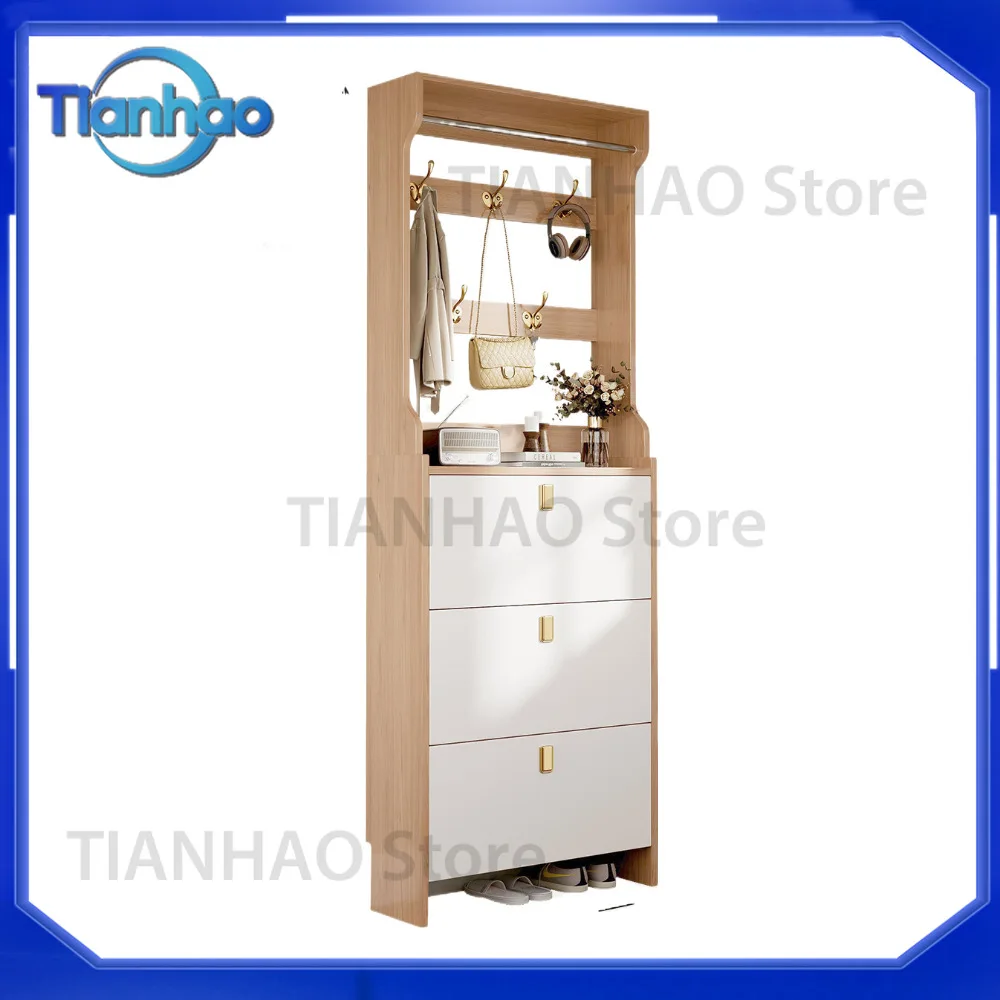 Tipping Bucket Shoes for Household Use Simple Design Large Capacity Integrated Clothes and Hats Organizer