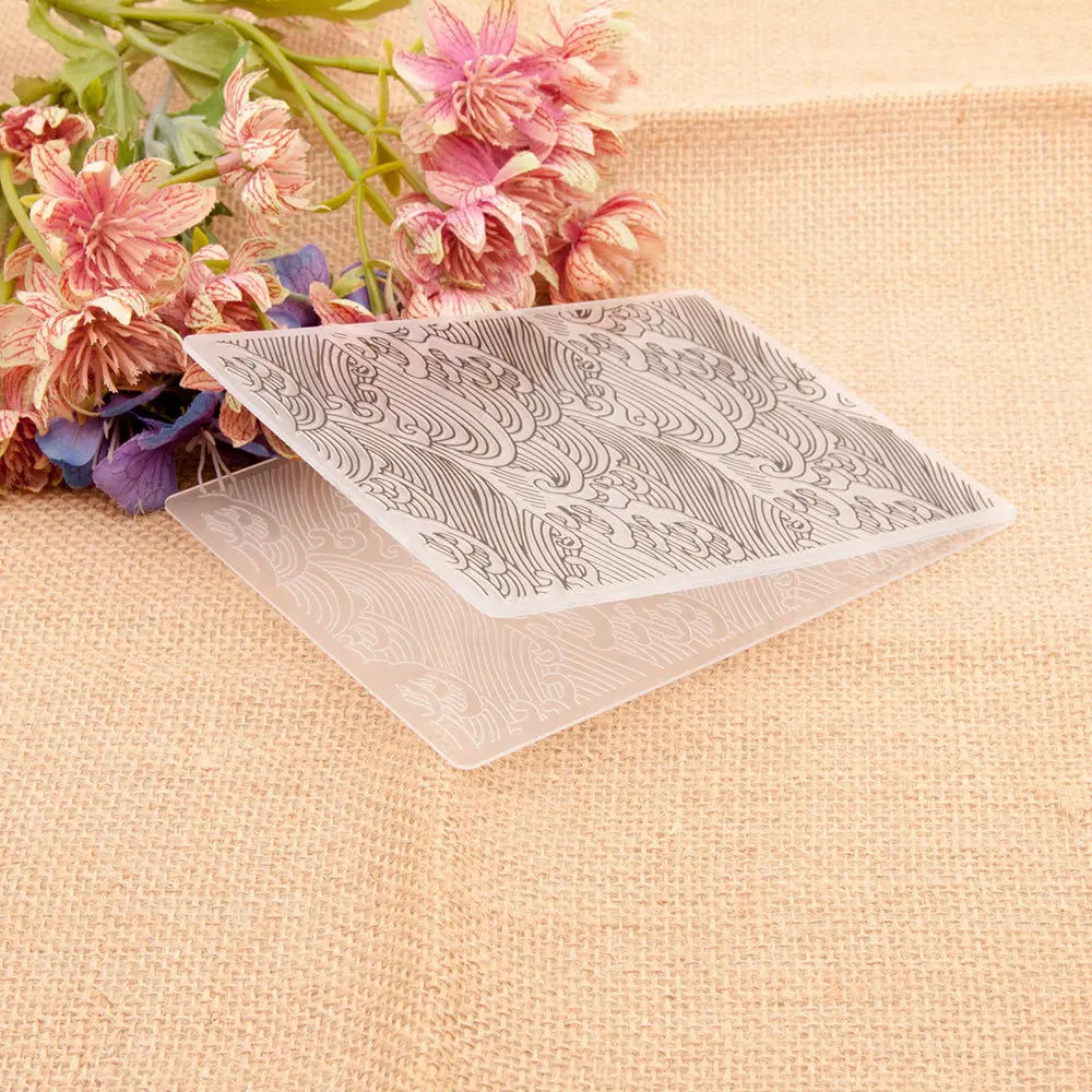 NEW 1PC Plastic Concave Convex Embossed Formwork DIY Embossing Clamp Template Printing Templates Home Craft Decor