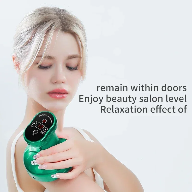 Electric Cupping Massager Vacuum Suction Cup GuaSha Anti Cellulite Beauty Health Scraping Infrared Heat Body Slimming Massage