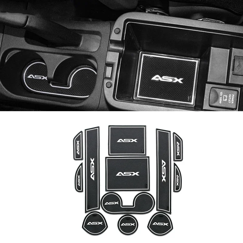 

For Mitsubishi ASX 2012 2013 2014 2015 2016 2018 Accessories Car Styling Trim Non-Slip Door Pad Cup Gate Slot Mat