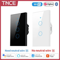 Tnce-WiFi, Zigbee,インテリジェントタッチウォールスイッチ,中性線は不要,Alexa,GoogleHomeと互換性があります