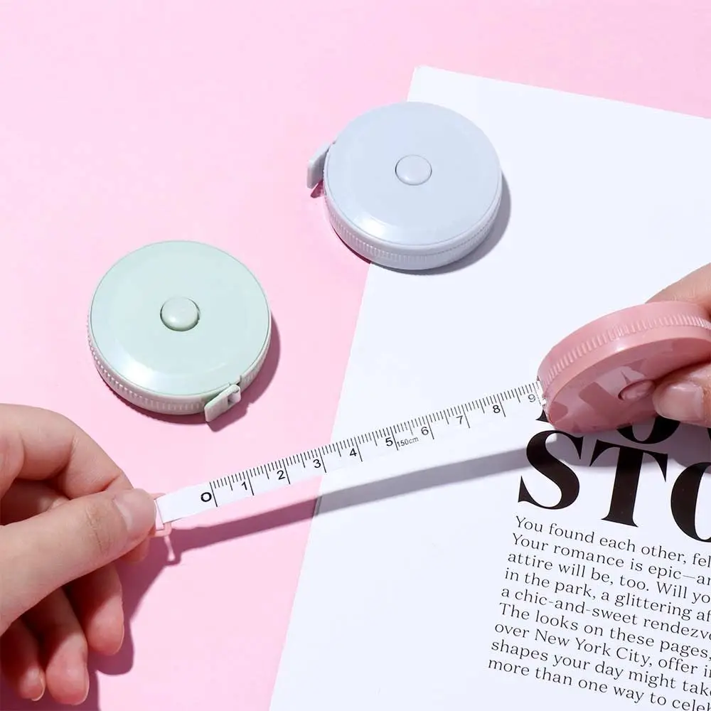 Retractable Soft Ruler Kids Office Tool Student Height Centimeter Retractable Rulers Measuring Ruler Measures Roll Tapes