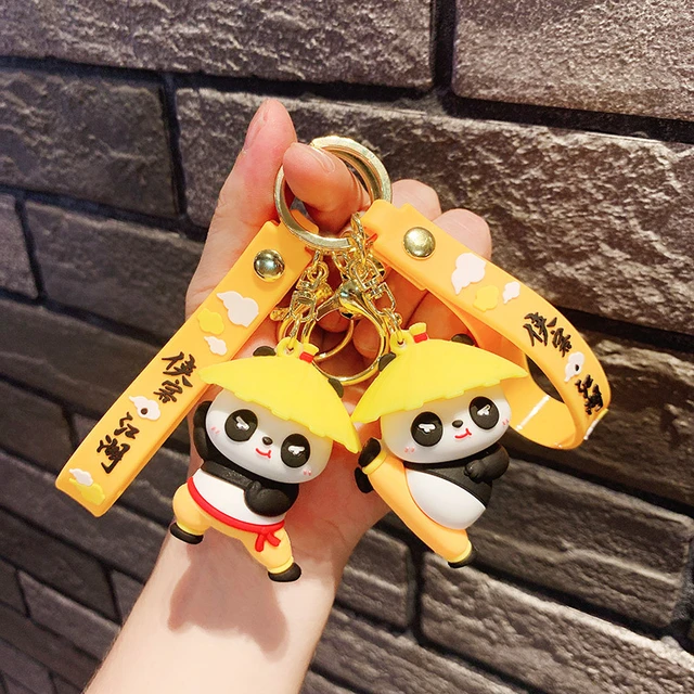 Cartoon Kung Fu Panda Oportugal Pvc Backpack Accessories Doll Car Key Chain Decoration Personalized Chinese New Year Gift 2023