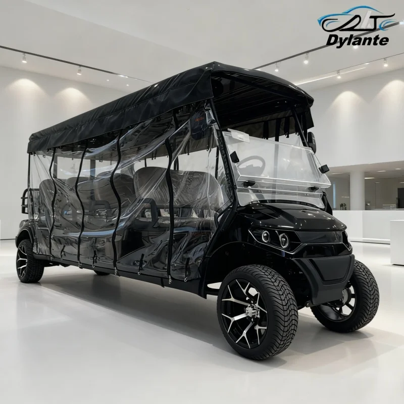 2025 72V Electric Golf Cart With Side Mirror With Turning Light 4 Wheels 2 Seat Street Legal Hunting Buggy 30% Max Driving Slope