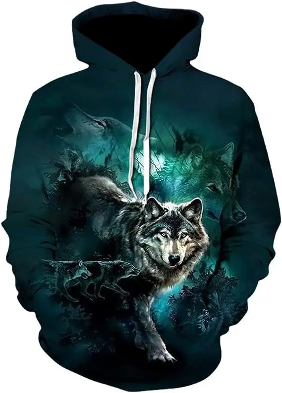 Men's Animal Series 3D Wild Boar Printing Sweatshirt Casual New Fashion Women's Y2K Hoodies Pullover Street Large Sudaderas