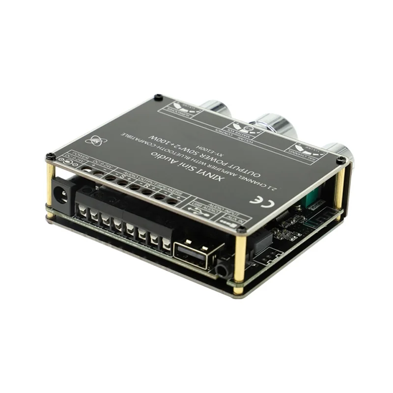 2.1 Channel Bluetooth Amplifier Board TPA3116 50Wx2+100W High-Power Left and Right Channel Subwoofer Audio Module E100H