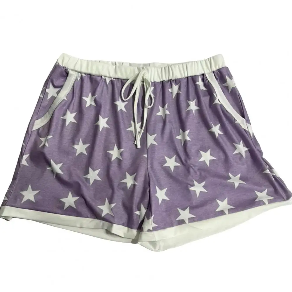 

Simple And Elegant Shorts Women Pajama Shorts Star Pattern High Waist Shorts Breathable Lounge Pajamas Pants Casual Sporty Loung