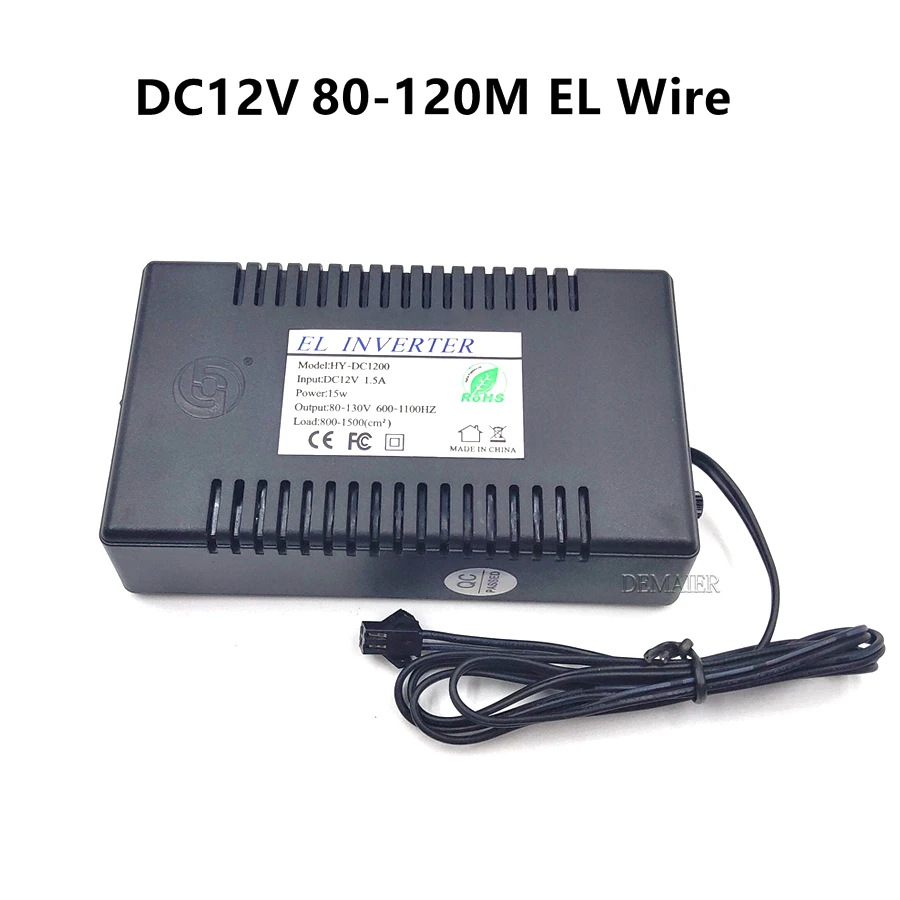 DC 12V Mini Neon EL Wire Power Driver Controller for 1-10M LED EL Wire Light Inverter Supply Adapter Flexible Neon Wire Driver