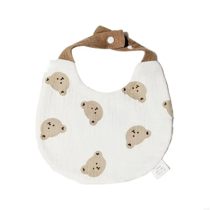 

Baby Teething Bib Printed Infant Saliva Towel Newborn Burping Cloth 4-layers