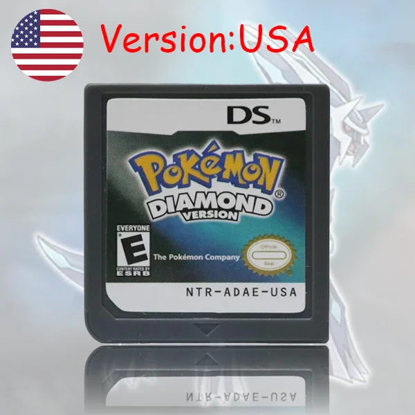 USA EUR FRA ITA NOE AUS ESP NDS Game Cartridge Pokémon Zwart Wit Platina Hartgoud Zilverzilver voor DS 2DS 3DS Console