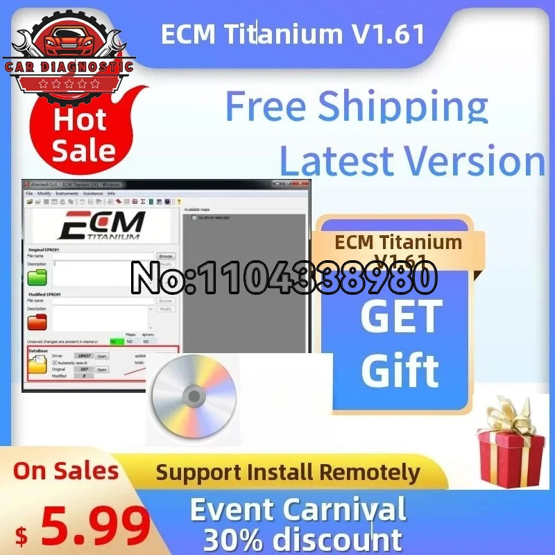 2026 Hot Selling new ECM Titanium V1.61 Programmer Database  for KT/ A G and K- ESS V2 With 18259+ DRIVER with 26100 Driver ECU