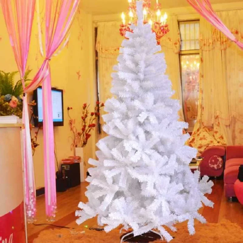 Albero di natale bianco artificiale albero di natale crittografato in PVC da 120cm a 300cm forniture per la decorazione della casa della festa