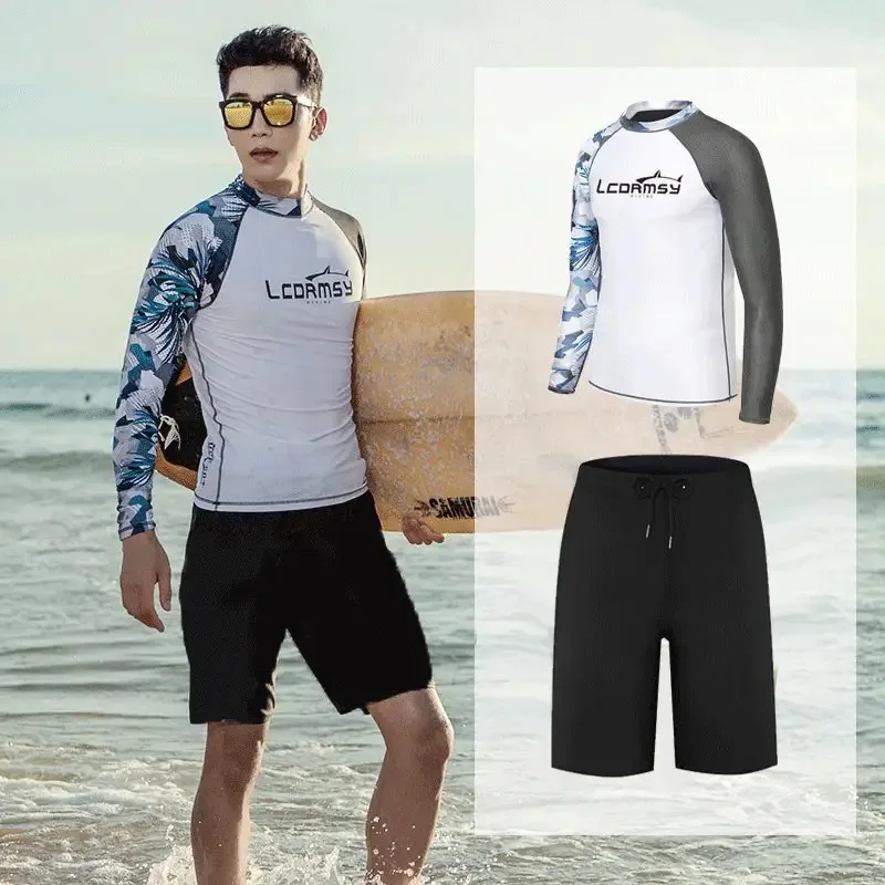 two-piece-swimsuit-men-diving-suit-swim-shorts-professional-swimwear-summer-mens-rash-guard