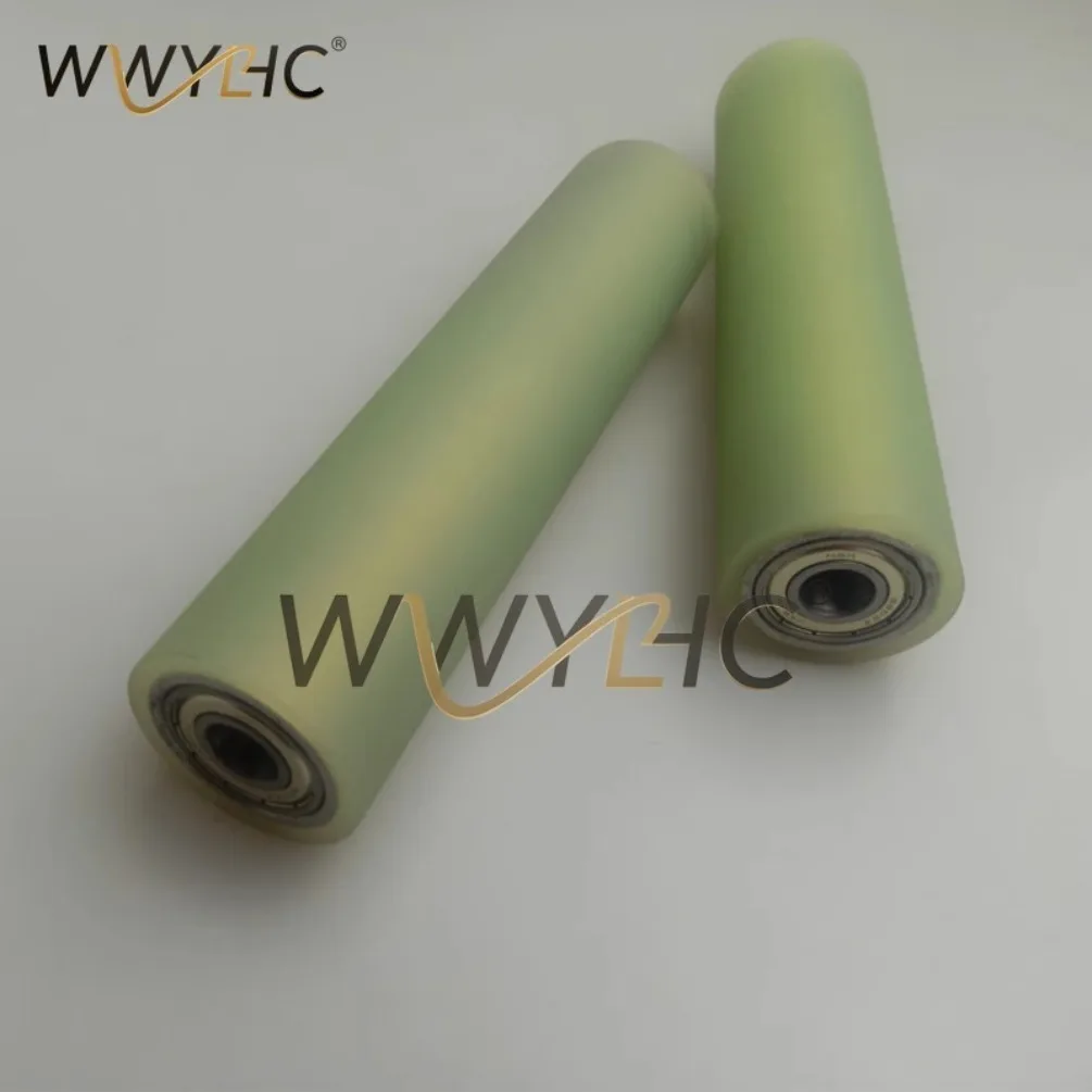 Polyurethane Rubber Wheel, Unpowered Roller, Double-bearing Wear-resistant Custom Rubber Coated Roller