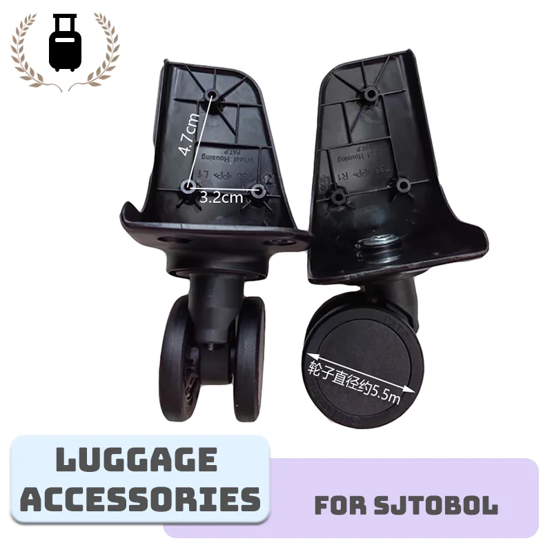 

For SJTOBOL T38 Universal Wheel Replacement Suitcase Smooth Silent Shock Absorbing Durable Wheel Accessories Caster Wheels