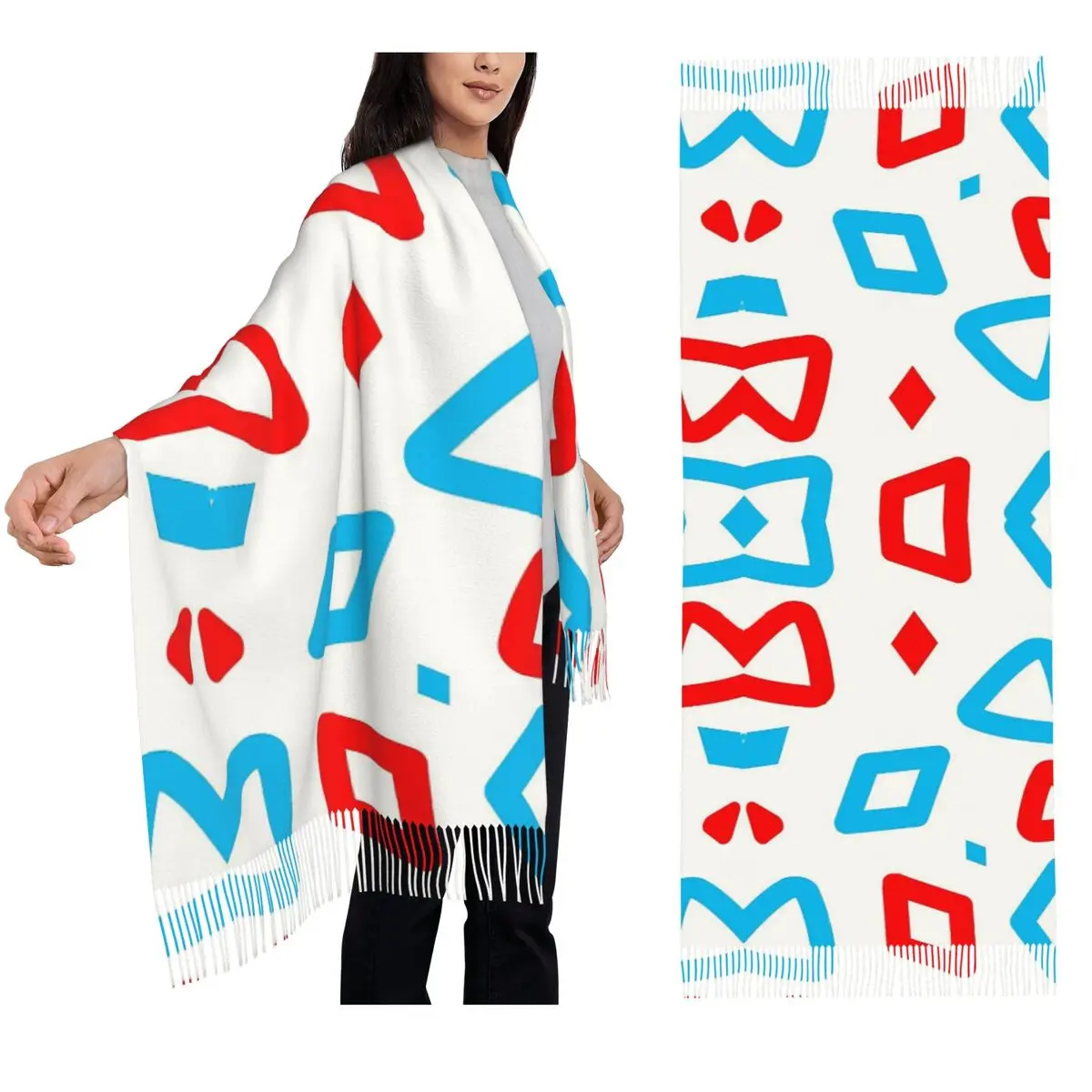 

Togepi Stains Scarf Tassel Scarves Women Soft Warm Shawls and Wraps Long Fall Winter Shawl Wrap
