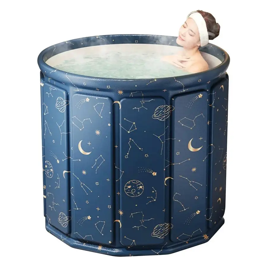 

Foldable Hot Cold Bath Tub, Large Portable Hot Cold Bath Tub for Home Outdoors Gyms, Collapsible Soaking Bath Tub for Shower 77G