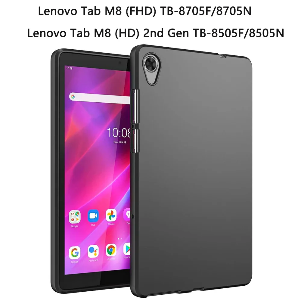 

Soft Silicone Shell For Lenovo Tab M8 (HD) 2nd Gen TB-8505 Flexible Tablet Case Black Cover For Lenovo Tab M8 (FHD) TB-8705F