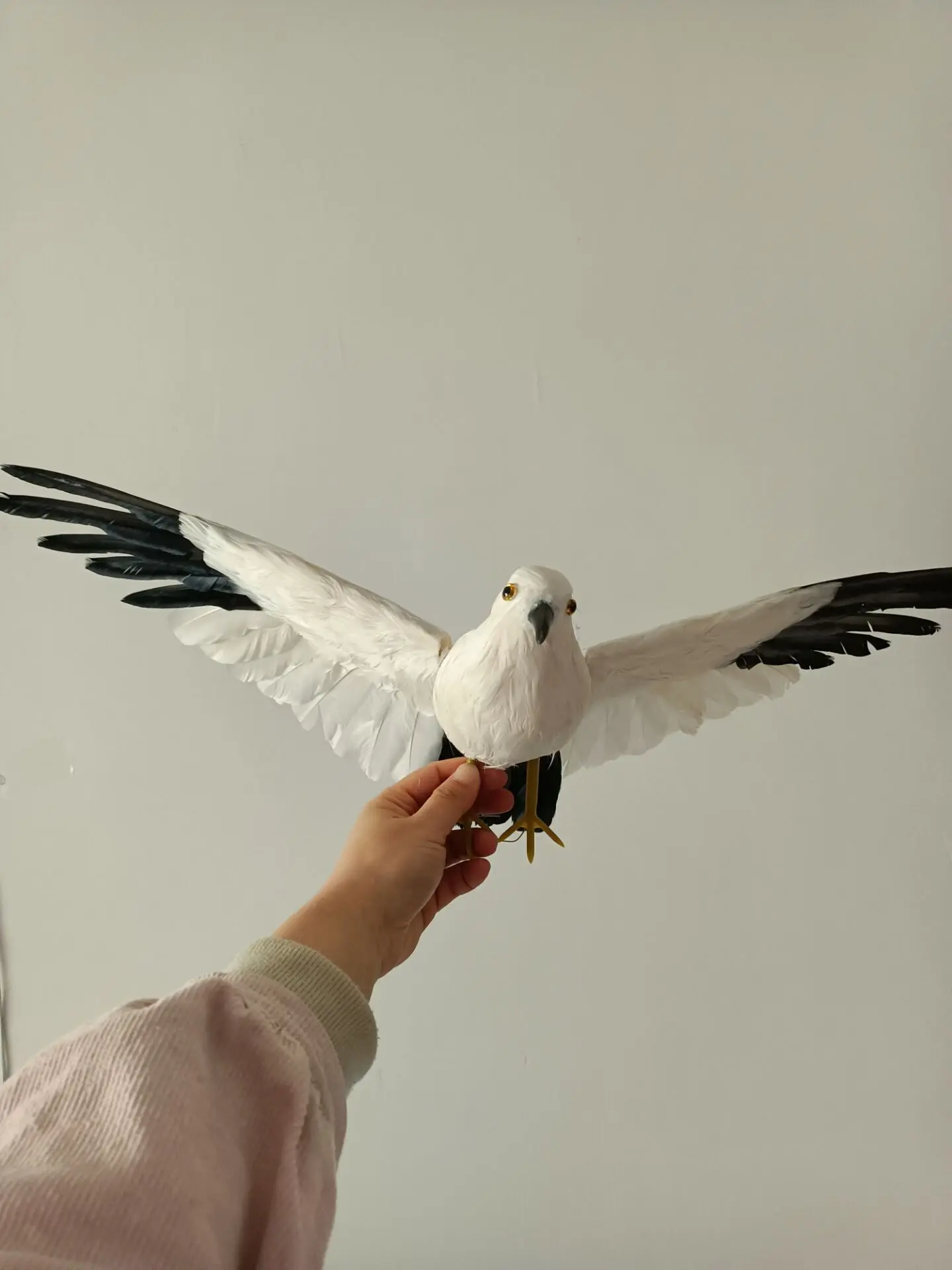 wings simulation foam and feathers seagull model bird garden decoration gift about 30x60cm a2777