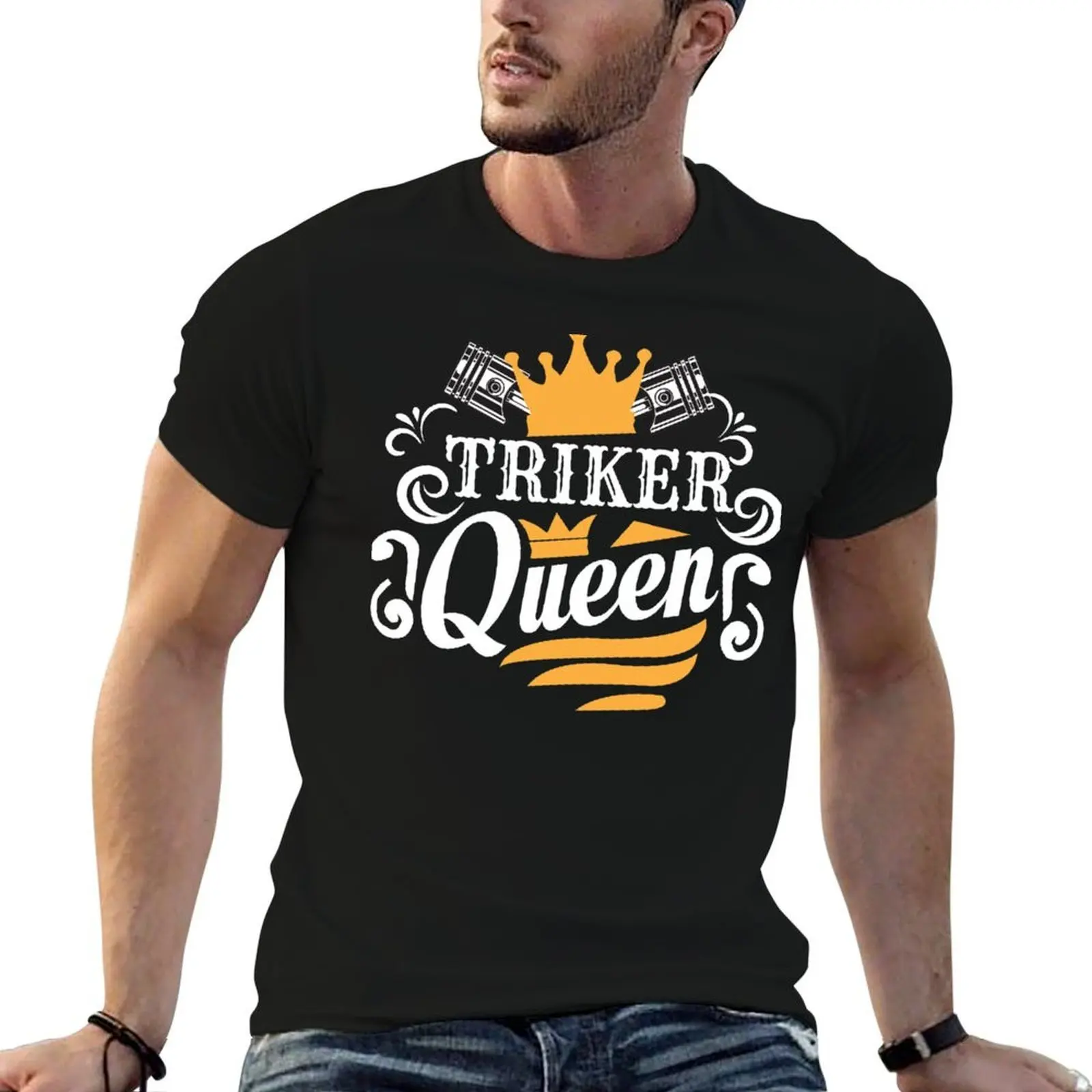 Camiseta Triker Queen, camiseta gráfica para hombre, camisetas divertidas, camiseta esencial para hombre, camiseta