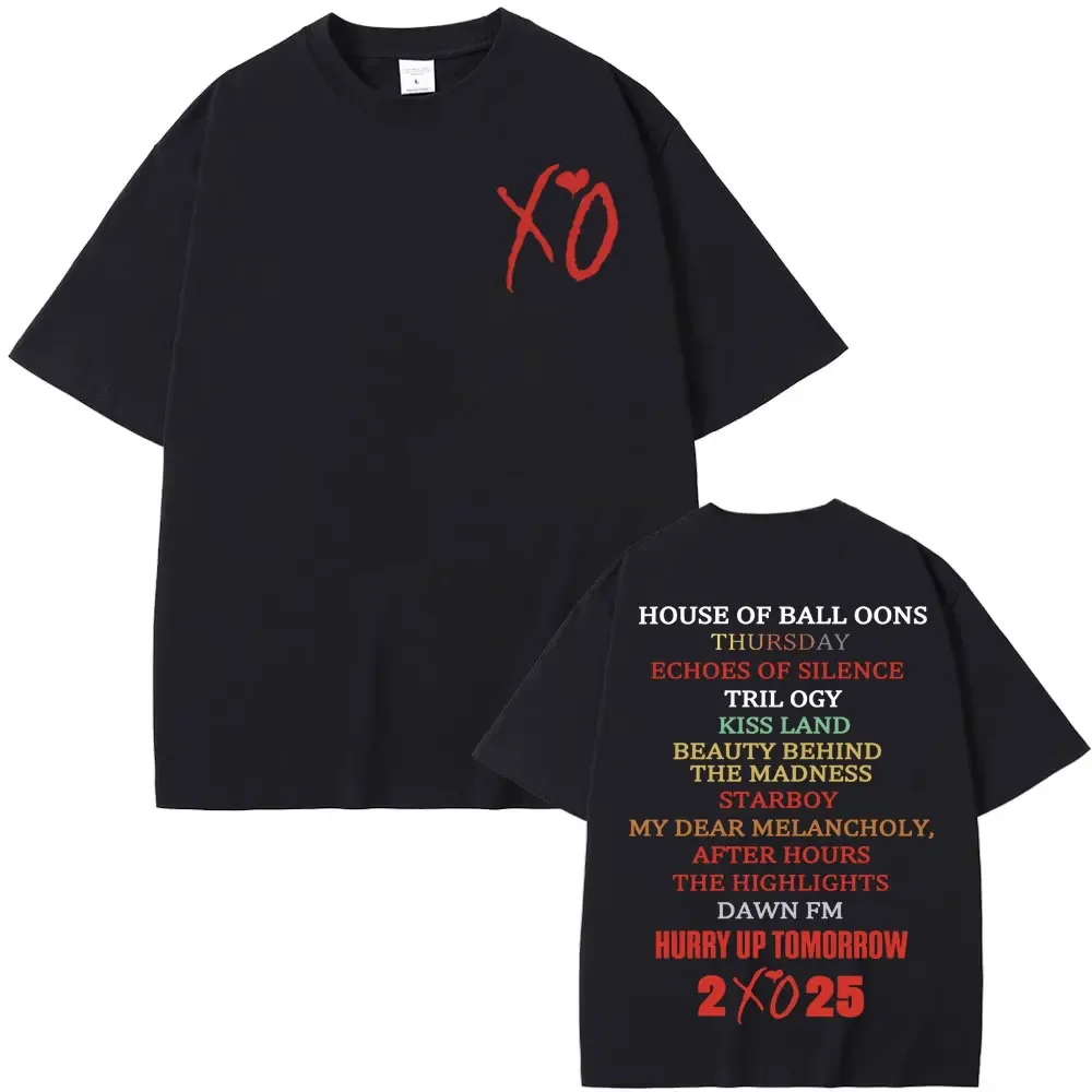 Camiseta Oversize de Algodón Casual Gótica Retro Hip-hop para Hombre y Mujer, Edición Verano 2026 del Álbum After Hours de The Weeknd
