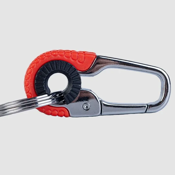 1/3pcs Men's Keychain Hook Stainless Steel Buckle Outdoor Carabiner Climbing Tool Double Ring Fishing Key Ring Car Accessories