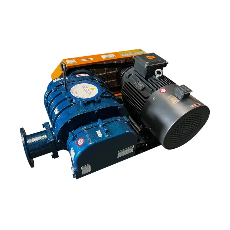 Biogas root blower stable 380V, 50HZ AC electric three-leaf roots blower with minimal leakage for special gas transportation
