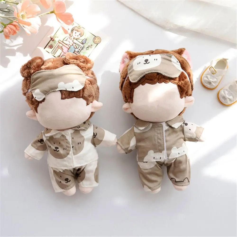 

Accessories 3 Piece Set 20cm 15cm Dolls Pillow Plush Dolls Clothes Sleepwear Eye Mask Set Sleeping Bed Product Quilt