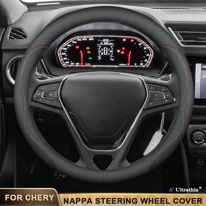 

Car Leather Steering Wheel Cover For Chery Tiggo 7 2 4 3 5 Pro Arrizo 6 7 GX 5x EQ7 Eastar A3 For JETOUR X70 Plus M S X90 X95 L9