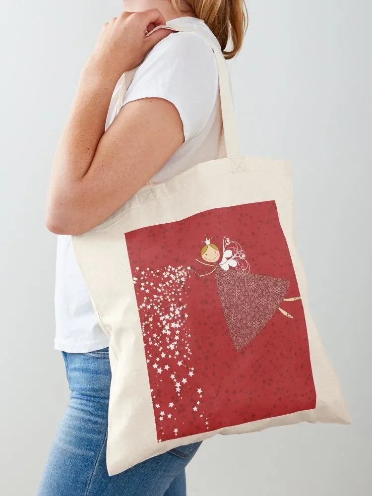 Whimsical Magical Snowflakes Fairy Tote Bag Lady bag canvas tote reusable shopping bags Tote Bag