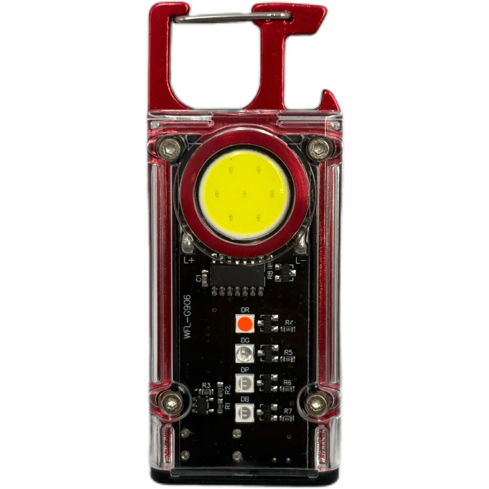 

COB LED Mini LED Flashlight Bottle Opener 8 Light Mode Portable Work Torch Strong Light Magnet Base Key Chain Flashlight Work