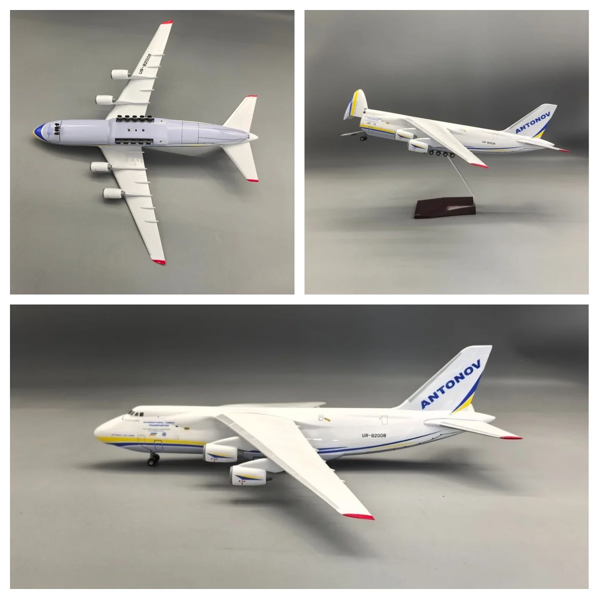 

42CM Antonov An-124 Transport Airplane Model 1/165 Scale Aircraft Static Die-cast resin Model Adults Fun Fans Collection Gift