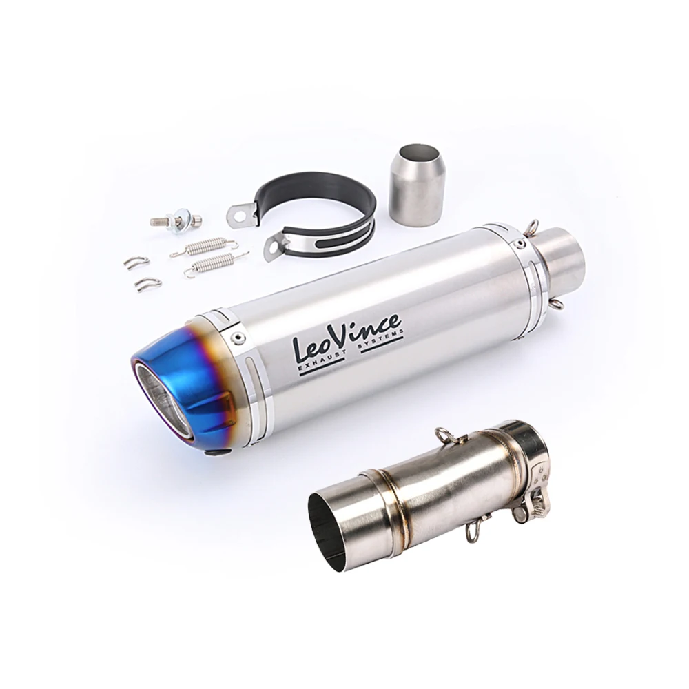 

For Kawasaki Ninja 250 400 2017-2025 Z250 2017-2025 Motorcycle Exhaust Escape System Pipe Middle Link Muffler Stainless Steel