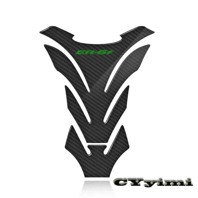 For ER6F ER-6F 3D Carbon Fiber Motorcycle Fuel Tank Pad Cover Protective Decals Stickers