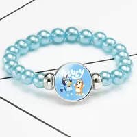 Cartoon Bluey Bracelets Fashion Jewelry Bingo Figure Bracelet Toys Flash Wristand Cute Girl Boys Kids Birthday Gifts