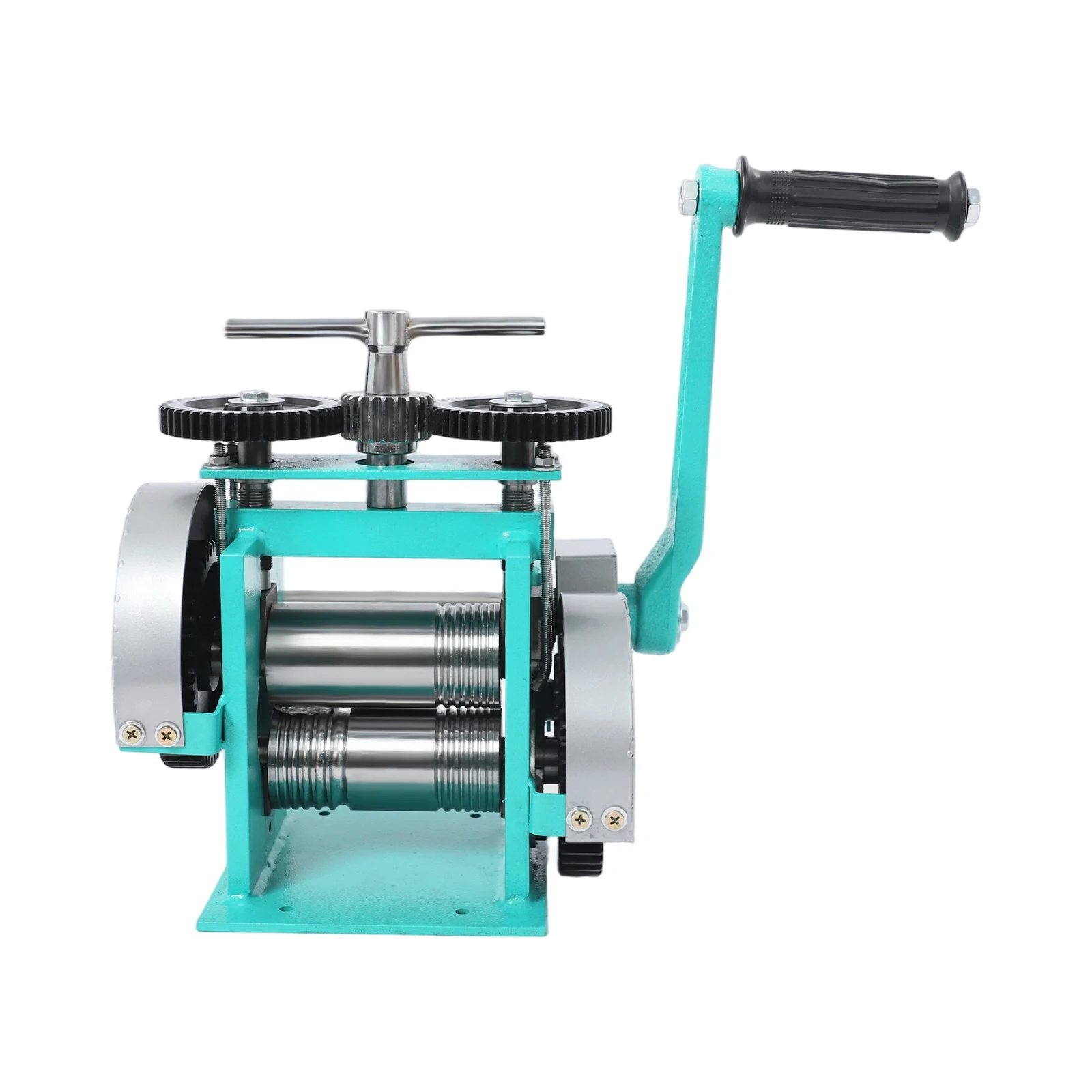 Manual Combined Rolling Mill Press, Hand Crank Metal Strip Press for Gold Silver Jewelry, Suitable for Jewelry Stores and Jewelry Repair Shops