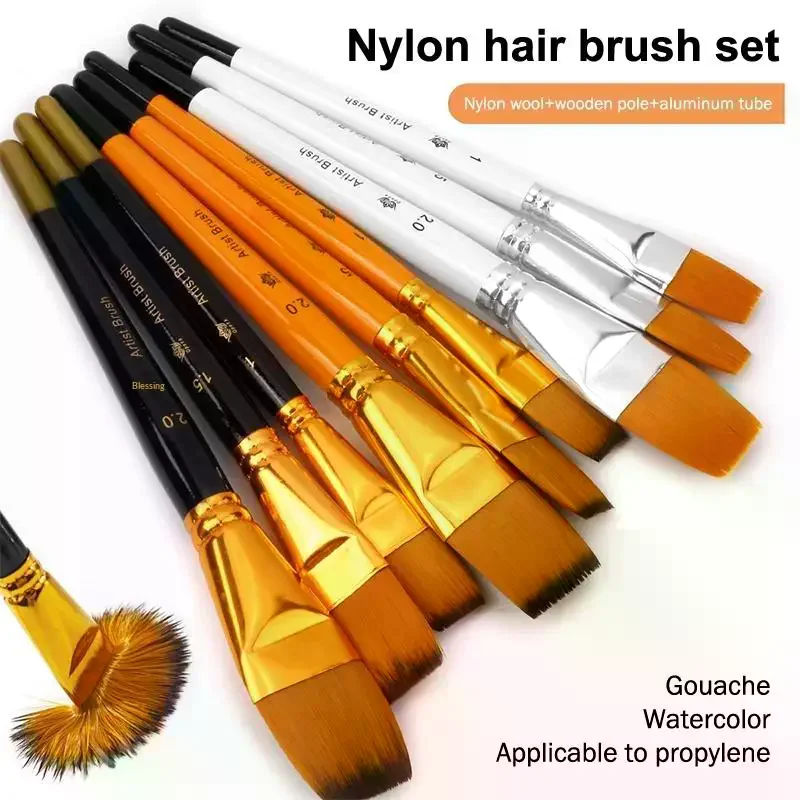 3pcs Artist Nylon Paint Brushes Set Artist Paintbrushes For Acrylic Oil Watercolor Acrylic Painting For Body Face Rock Canvas