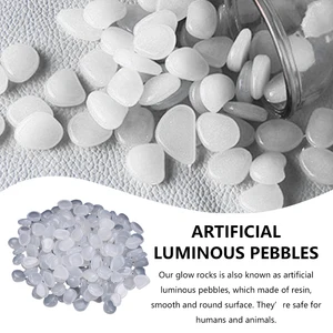 300 Stücke künstlicher leuchtender Stein dekorativ 10 Hauptverkäufe River Pebbles - №3