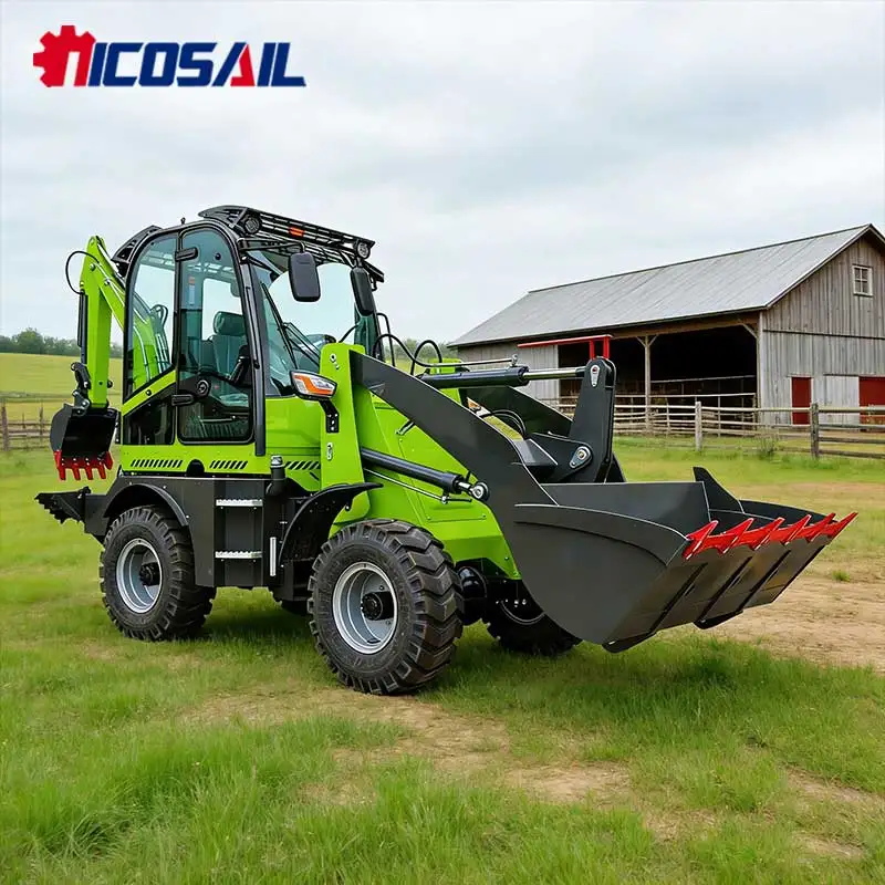 

Mini Backhoe Loader for Small Business 4x4 Joystick Control Euro 5 CE for Construction & Farm job