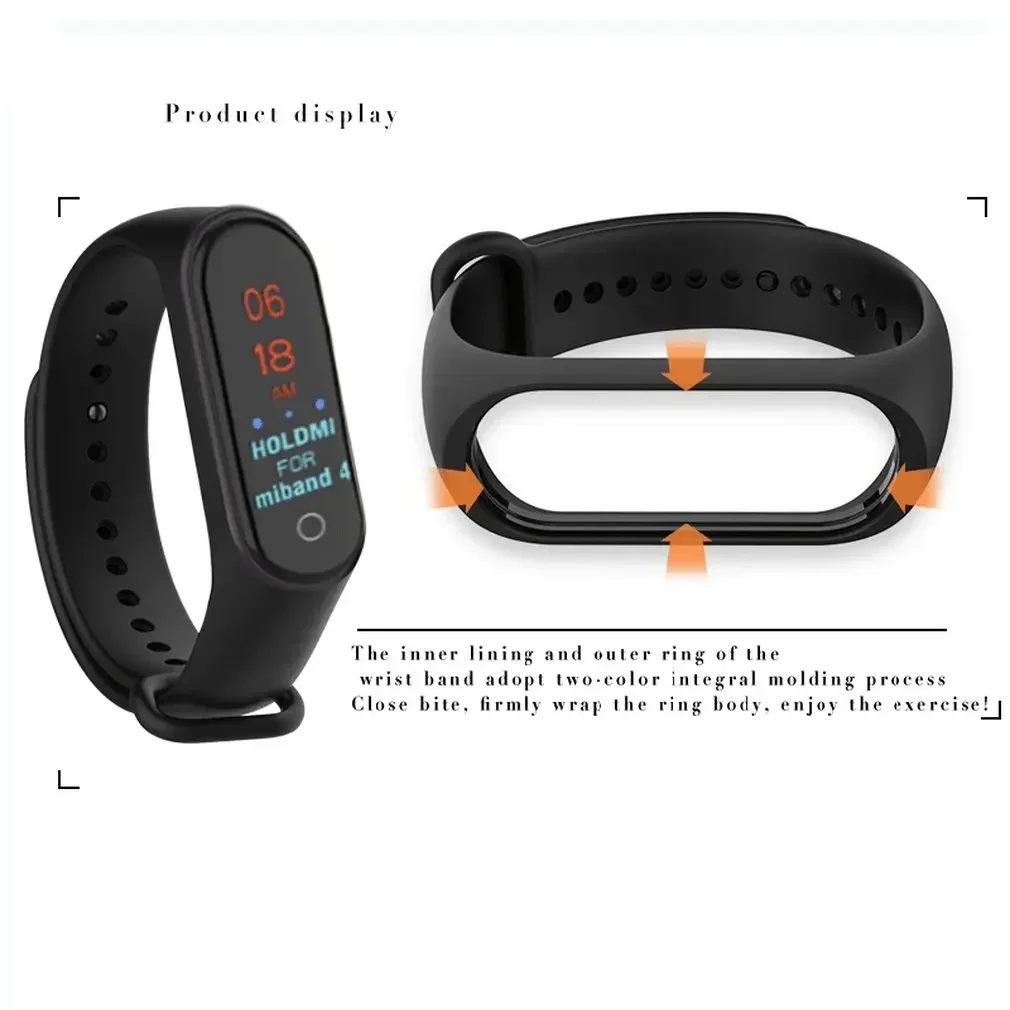 Strap For Xiaomi Mi Band 4 3 Silicone Sports Wristband For Mi Band 3 4  TPU replacement strap For XiaoMi Mi Band 4 Bracelet