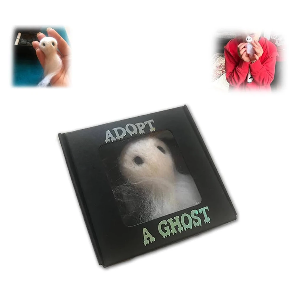 Fantôme en Feutre de Décoration d'Halloween, Interrupteur Cadeau Amusant pour Amis et Famille, 2 Pièces