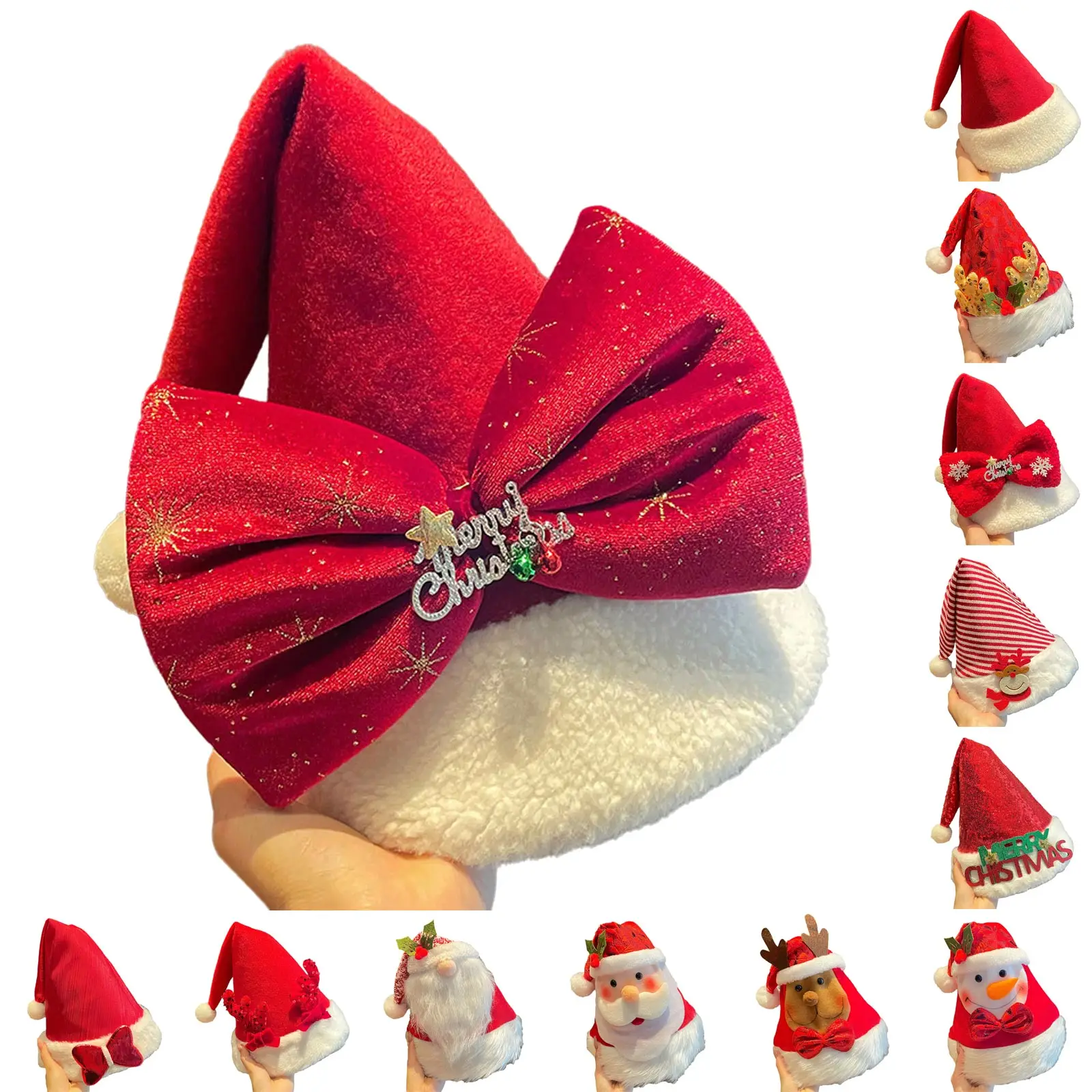 1 pezzo per bambini festa di Natale cappello cosplay di Babbo Natale carino elemento di Natale copricapo per feste di festival riunione di famiglia vestire accessori