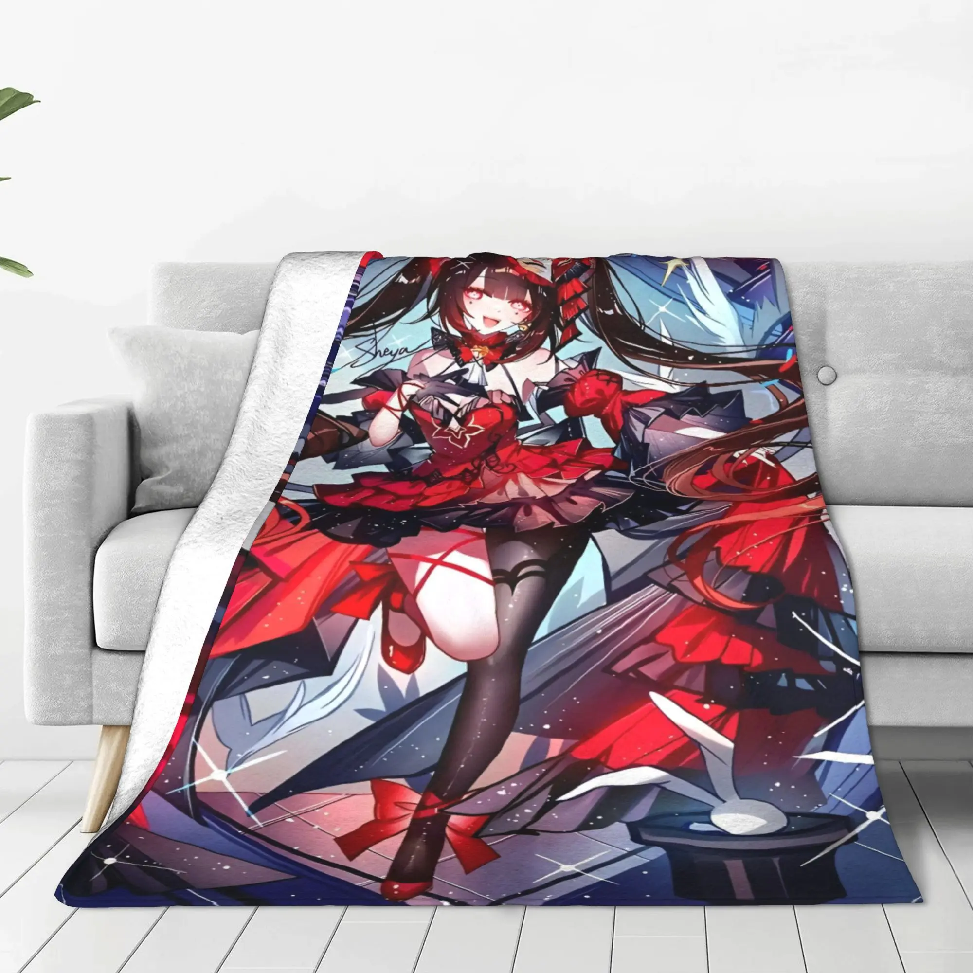 Game Stars Rails Blanket Quality Soft Honkai Throw Blanket Spring Girls Boys Living Room Street Trend Bedspread