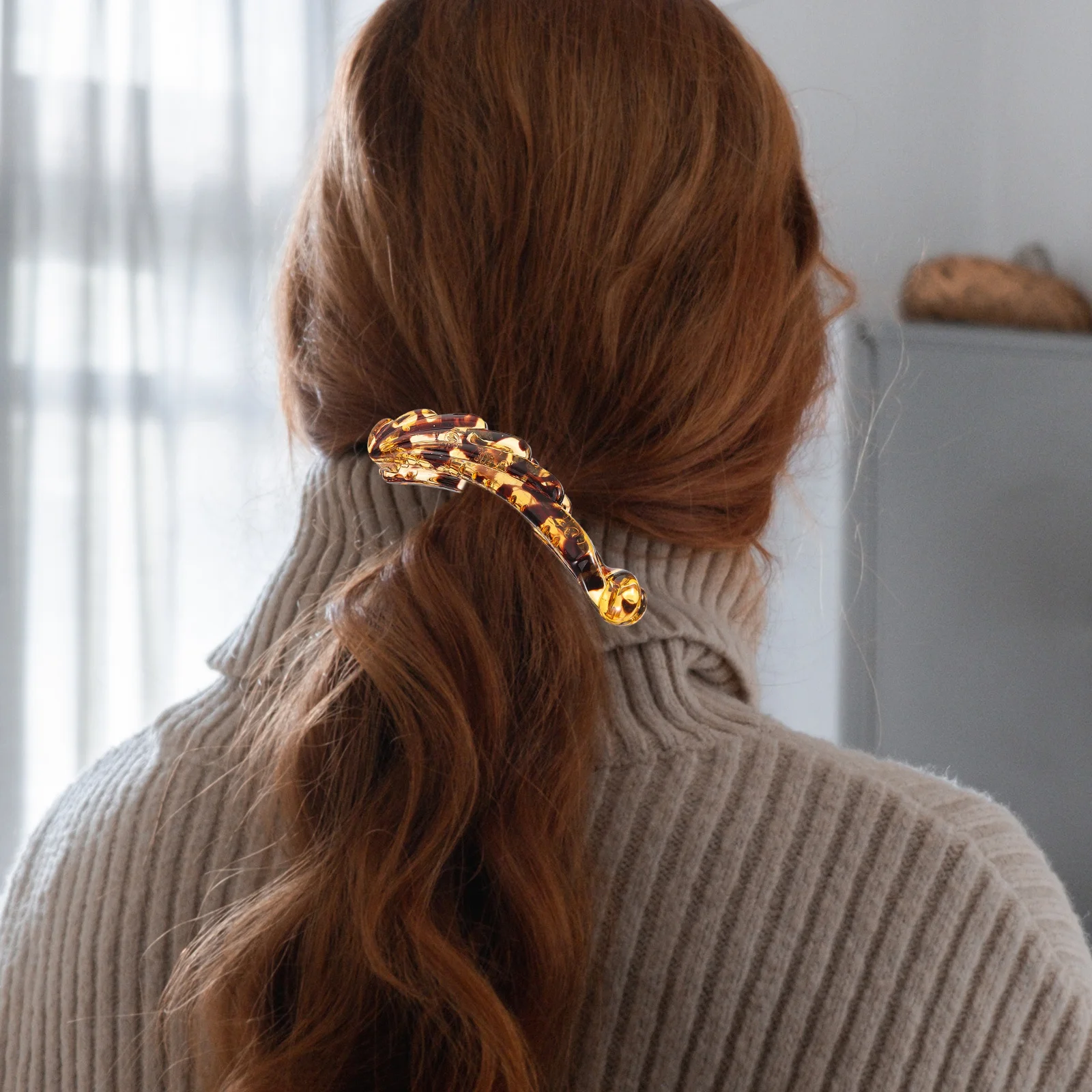 

4pcs Banana Hair Clips Large Lightweight Clamps For Thick Curly Hair Styling Vintage Accessories Women Ponytail Holder