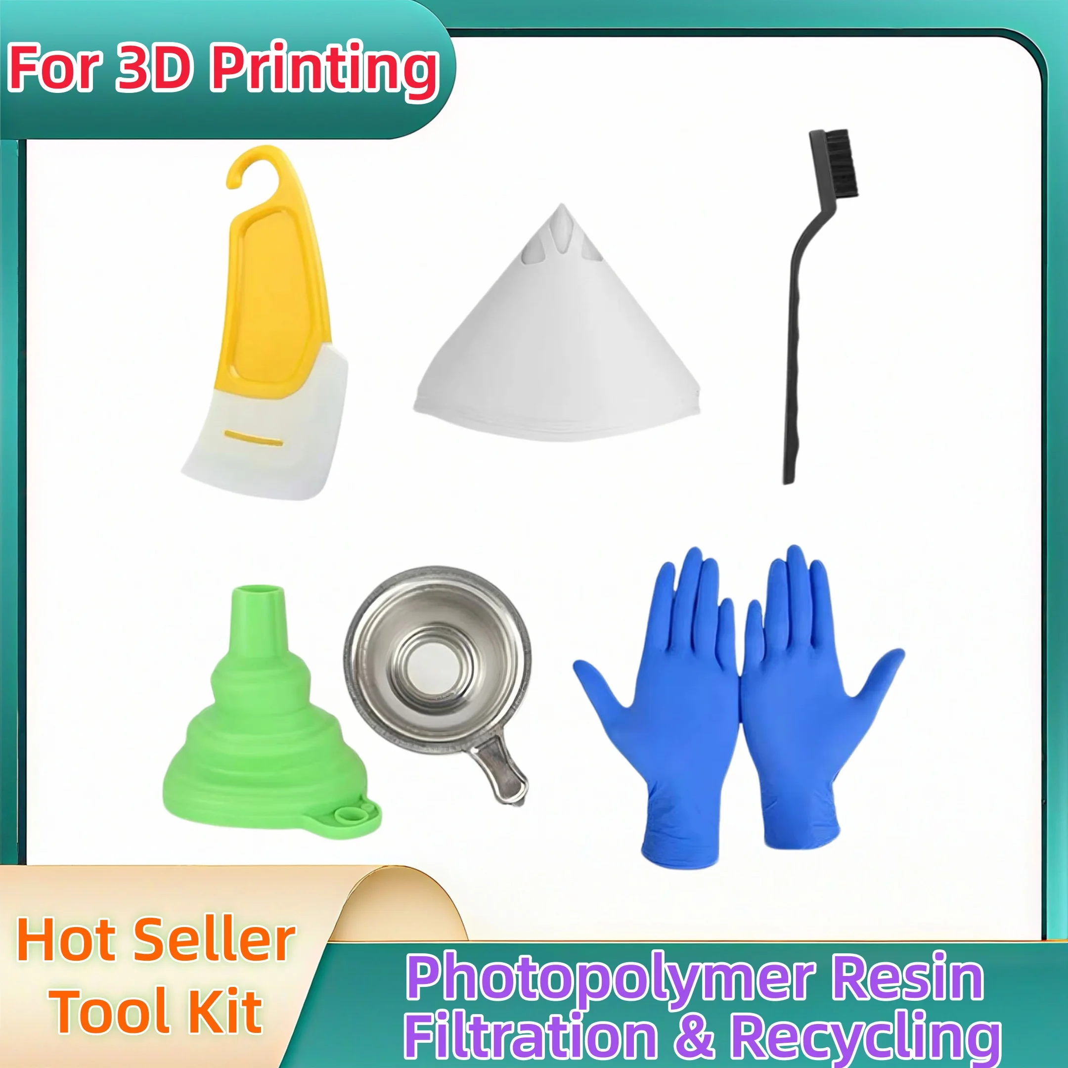 

3D Printing UV Curable Photosensitive Resin Filtration and Recycling Tool, DLP/LCD/SLA Filter Screen Kit 3D Printer Accessorie