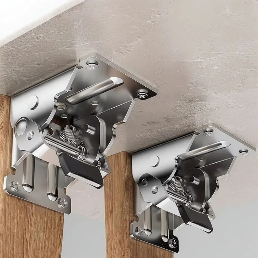 Compact Folding Hinge For Amada Furniture Legs 90 180 Degree Auto Lock Support Bracket Cold Rolled Steel Metal Joint Hardware