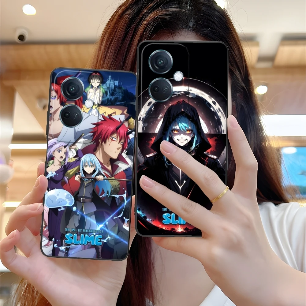 Slime Tensura Rimuru Mobile Phone Case for OPPO Find X5 X3 X2 A93 Reno 8 7 Pro A74 A72 A53 Black Soft Phone Cover Shell